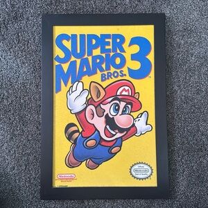 Super Mario Brothers 3 Gel framed poster